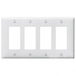 WALLPLATE, 4-G, 4) RECT, WH